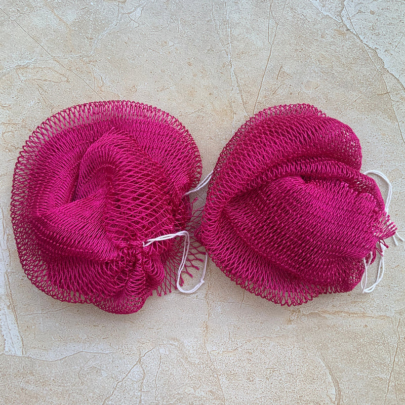 2 PCS Authentic African Exfoliating Bath Net Sponge