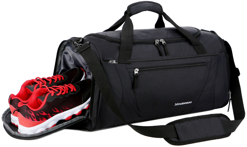 Mouteenoo Sac de sport 40L Sac de sport de voyage pour homme et femme avec compartiment à chaussures